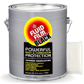 Fluid Film Undercoating Protection, Rust Inhibitor and Prevention, Anti Corrosion Multi Purpose Penetrant and Lubricant Lanolin Formula, 1 Gallon Black Color