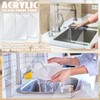 2 Pcs Clear Acrylic Sink Splash Guard with Suction Cup
