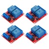 MECCANIXITY 4 Pcs DC 5V 2 Channel Relay Module Switch