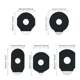 WINDIR Optical Lens Edging Blocking Pads, 1000Pcs Eyeglasses Anti Slip Double Sided Adhesive Sticker Tape Processing Polishing for Glasses Auto Edger Accessories (Black Pads, 0.67x1.3 inch)