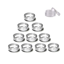 GBSTORE 3 Gram Plastic Cosmetic Containers,for Eye Shadow Nails Powder Jewelry Cosmetic Lip Balm Lip Gloss Cream Lotion and Creams Sample Make-up Storage(10 Pcs)