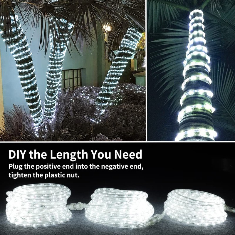 ISUERFY 12M/40ft Dimmable LED Rope Light, Cuttable Waterproof Indoor Outdoor