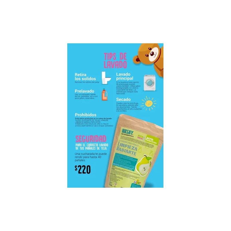 3 Pañales Reutilizables Y Ajustables 6 Insertos 1 Wetbag