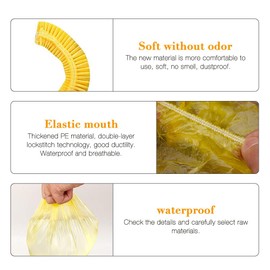 IWILCS Plastic Food Cover, Pack of 60 Bowls, Cups Covers, Reusable Food Cover for Vegetables, Fresh Protection or for Home, Hotel Shower Cap