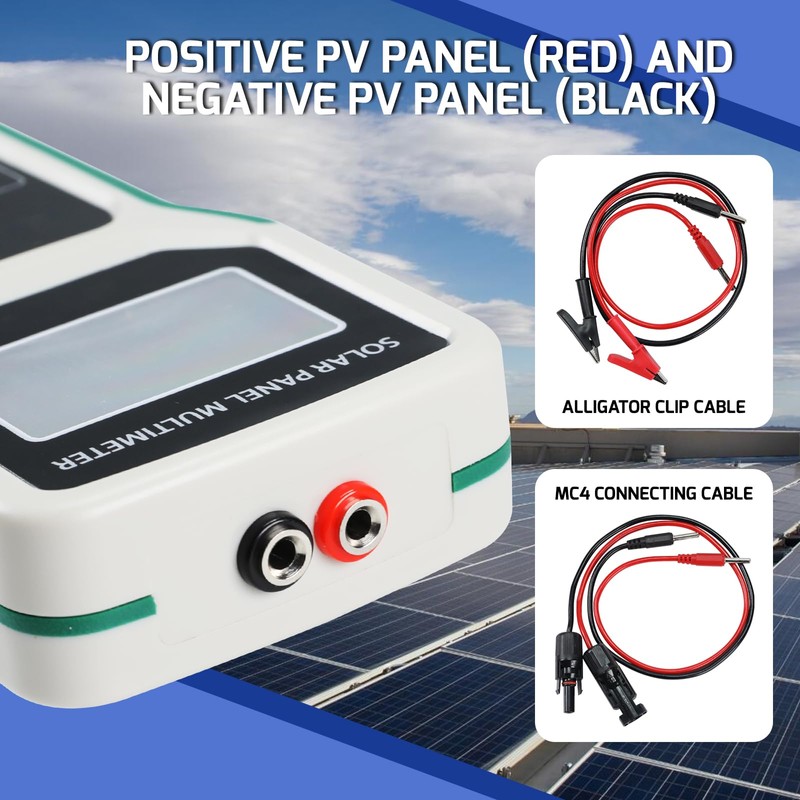 1800W Solar Panel Tester Photovoltaic Multimeter with Smart MPPT Detection