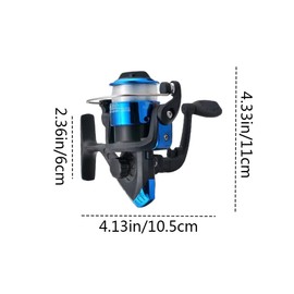 Fishing Reel Nylon Spinning Reel Lightweight Portable Baitcasting Reel with Cord for Boat Fishing Rock Fishing Beach Fishing Lakes Rivers Ponds