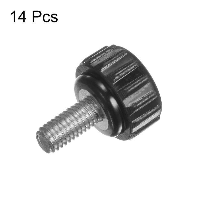 sourcing map 14pcs Knurled Knobs M5 x 10mm Male Thread