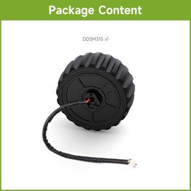 Waveshare DDSM315 Direct Drive Servo Motor, Wide Speed Range Adjustable, Low Noise, All-in-One Design, Hub Motor, Supports Suspension Installation, Suitable for RC Car Robot DIY