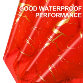 WRAPAHOLIC 20 Sheets Flower Wrapping Paper - 22.4 x 22.4 inch Bright Red Marble Water-Resistant Floral Bouquet Wrapping Paper, Florist Supplies Packaging for Wedding Birthday Gift DIY