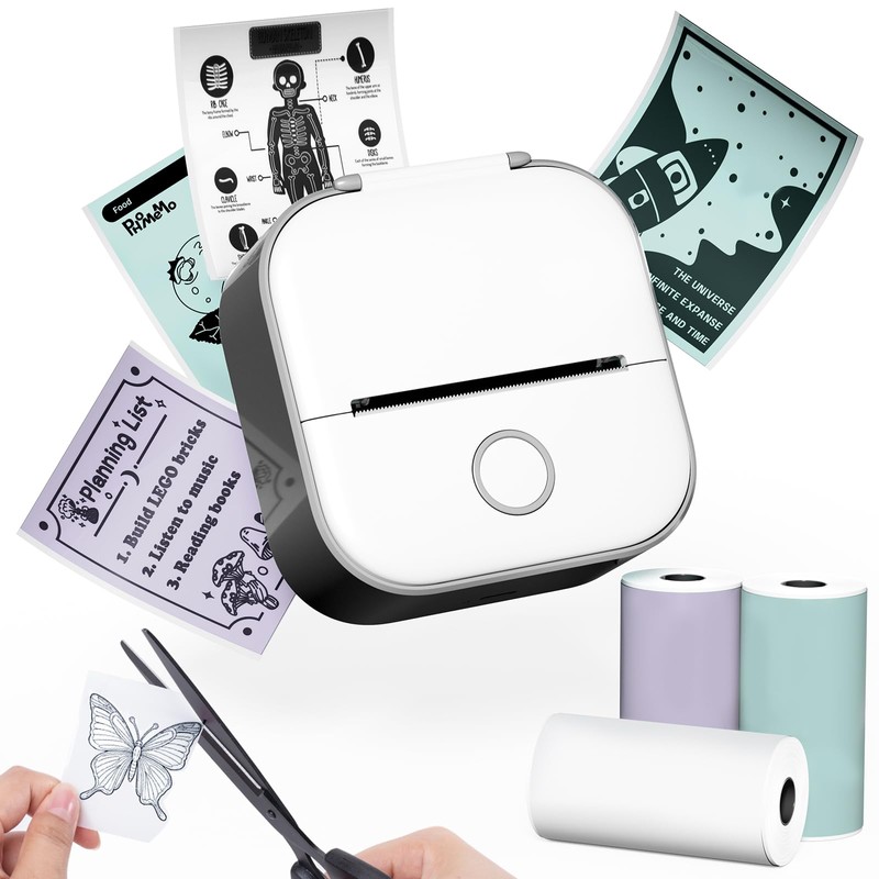 Memoqueen Thermal Sticker Printer - T02 Print Pods Mini Printer