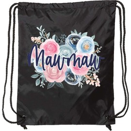 inktastic Mum Flower Bouquet Watercolor Art Drawstring Bag Black 462fd