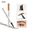 2 Pcs Microblading Eyebrow Pen, 2025 Upgraded 3D Waterproof 4-Tip