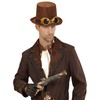 Felt Steampunk Top Hat With Goggles Victorian Fancy Dress Costume