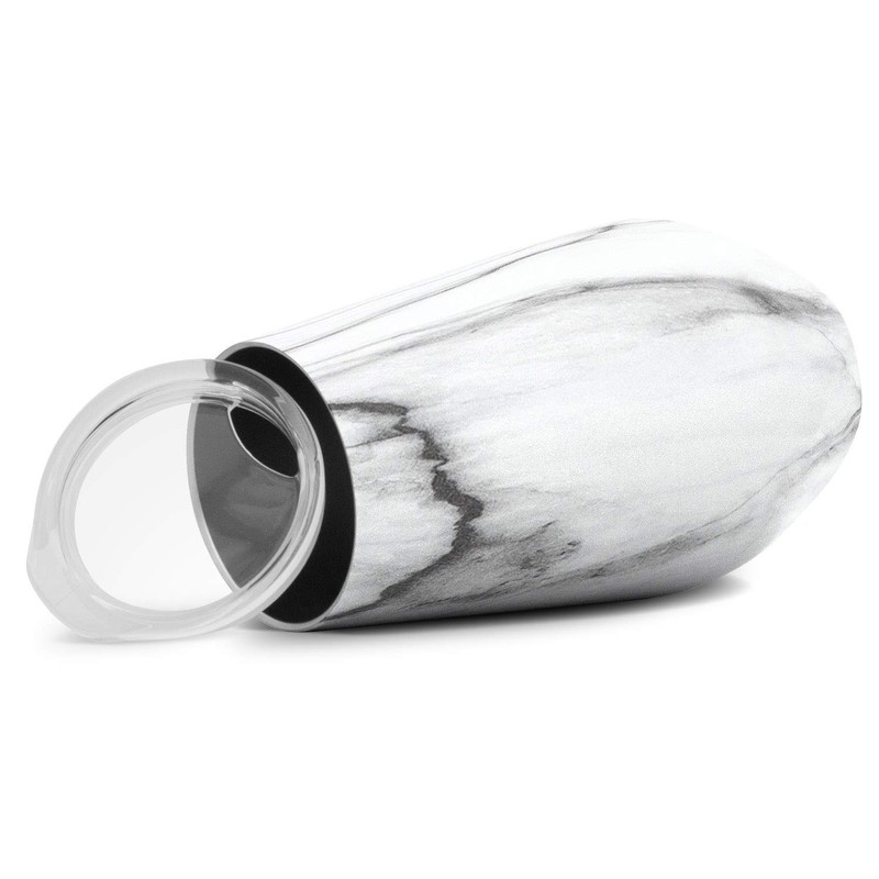 Vaso de vino sencillo y moderno, Patrón: mármol de Carrara,