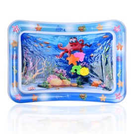 Dokpav Cojín de Agua Inflable para Bebés, Tapete de Agua de 66 * 50cm, Tapetes Inflable de Agua, Alfombrilla de Agua Tummy Time, Juguetes Sensoriales Perfectos para Desarrollo Temprano, Libre de BPA