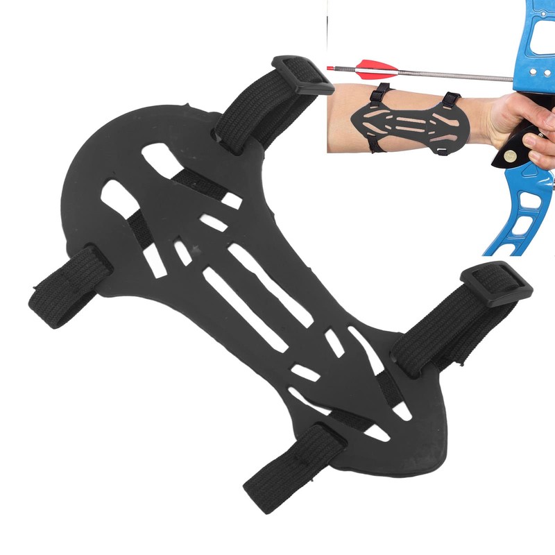 DAUZ Protectores de Brazo de Tiro con Arco, Negro, para