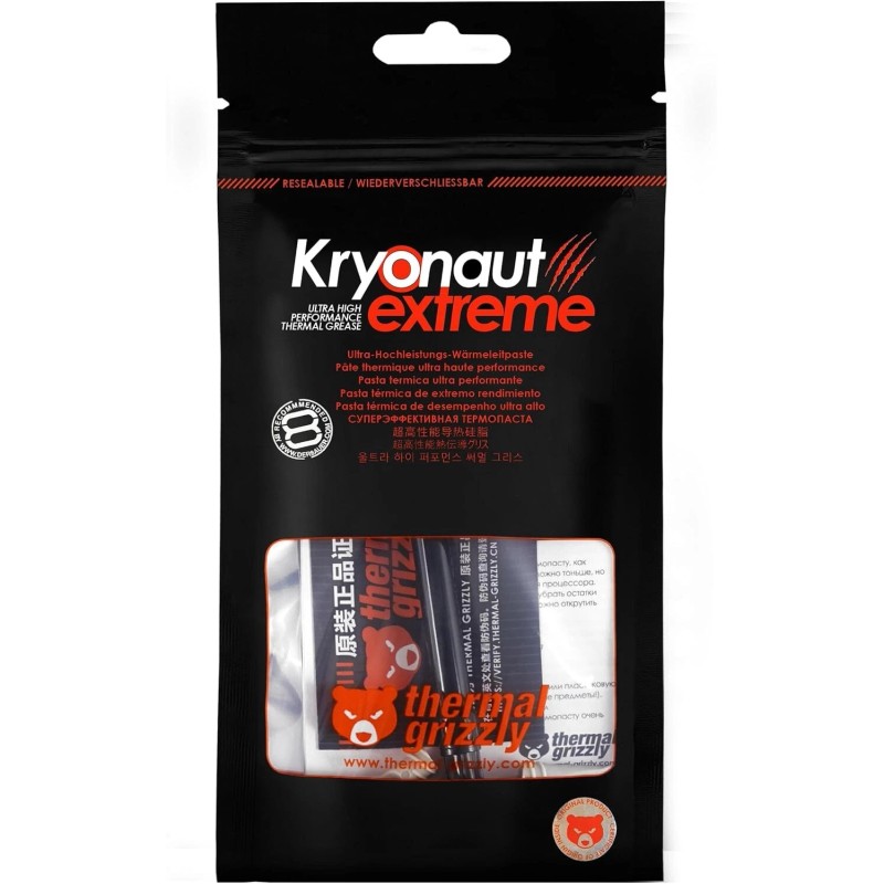 Thermal Grizzly Kryonaut Extreme 2g + 20 Wipes – Ultra-High