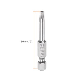 HARFINGTON TT25 Star 7 Point Screwdriver Bit 1/4" Hex Shank 2" Length Magnetic Security Torx Screw Driver Power Tool
