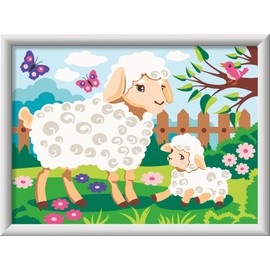 Ravensburger Painting by Numbers 23764 - Sheep with Lamb - Children from 9 Years