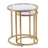 SEI Furniture Evelyn Glam Nesting Side Table 2pc Set, Gold