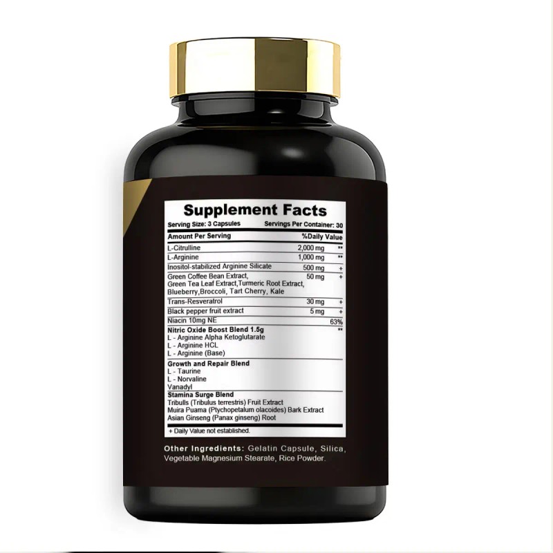 Nitric Oxide Max 3000mg 90caps Arginina Citrulline