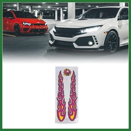 Motoforti Evil Skull Flame Fire Style Vinyl Stickers Car Body Door Decor Decal Long-Lasting