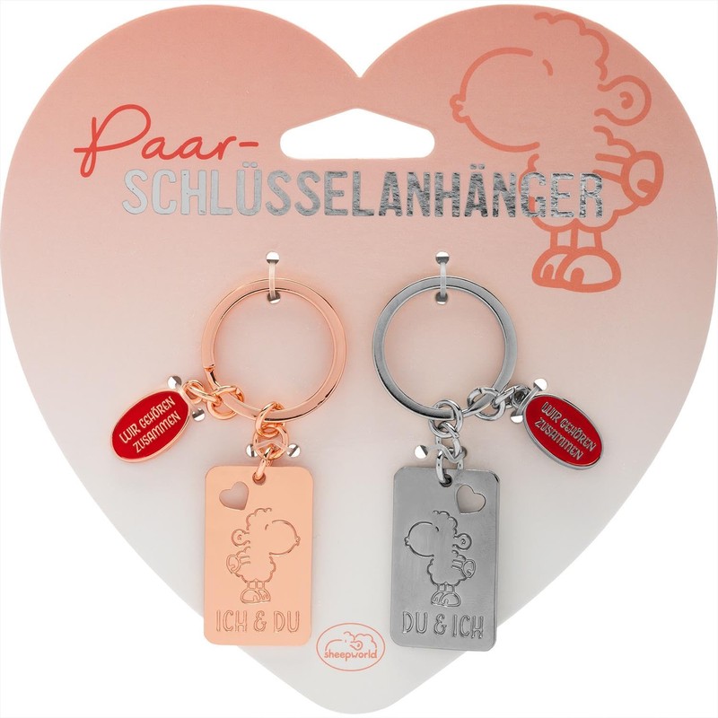 Sheepworld Key Ring for Two Motifs "You, I, We", Pendant