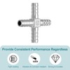 sourcing map 1/2" Cross Hose Barb Pipe Fitting, 304 Stainless
