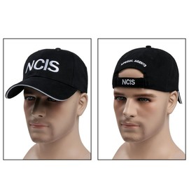 LishufenST NCIS Special Agent Cap Navy Crime Investigation Service Embroidered Adjustable Cotton Baseball Cap Hat (Black) Free Size