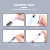 2 Pcs Rotating Rhinestone Picker Pen Set with 12 Wax