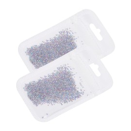 Ipetboom 2bags Micro Diamond Nail Jewelry Nail Art DIY Decor Accessory Shiny Rhinestone Glue Gel for Women