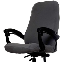 XNN Computer Office Chair Cover - Protective Stretchable Chair Covers Stretch Chair Slipcover (Dark Grey)