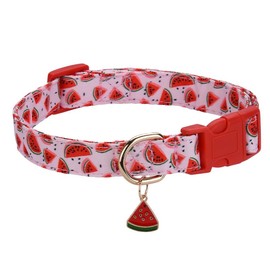 Dog Collars with Buckle Adjustable for Cute Female Boy Dogs,Special Soft and Fancy Dog Pet Collar with Flower Design for Small Medium Large Dogs (Red, M Width 2.0 Adjustable 31-50cm)
