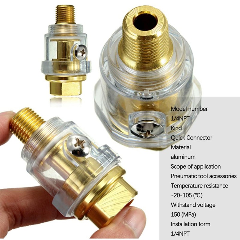 Kaimeilai 3 Pieces Oil Lubricator Oiler, Mini Compressed Air Oiler,