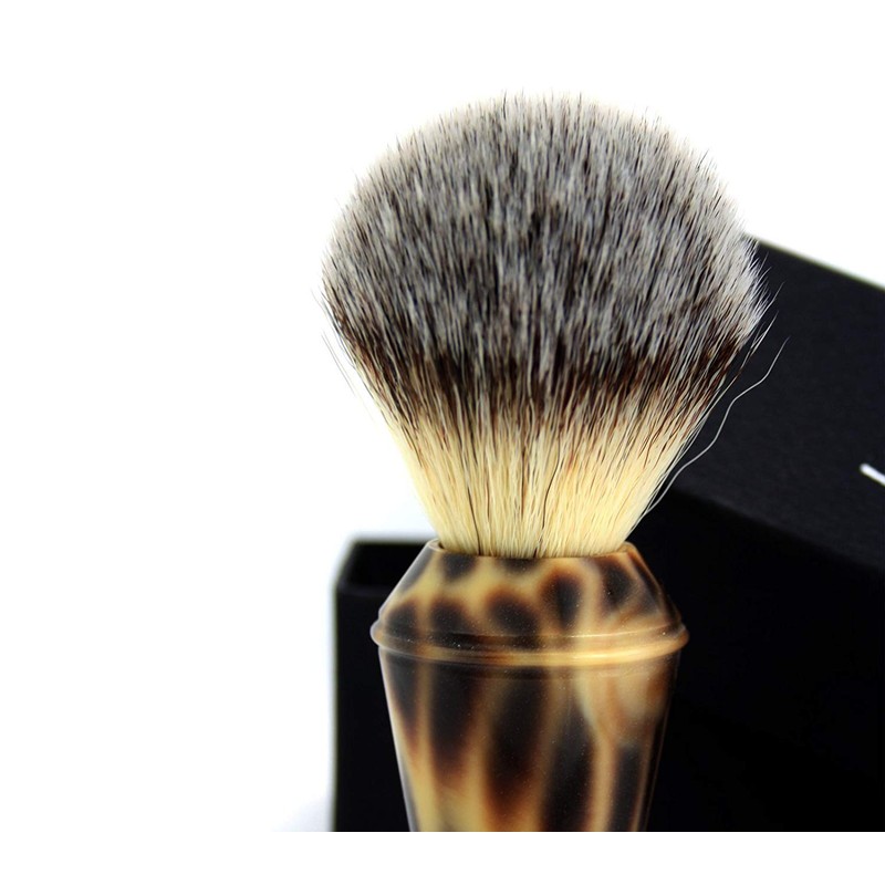 Synthetic Hair Shaving Brush Cheetah Pattern with Classic Box Gift