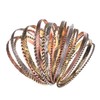 LUX ACCESSORIES Flower Mixed Metal Aztec Multi Bangle Set