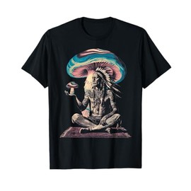 Native American Mushroom Meditation | Indian Zen Spirit T-Shirt