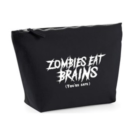 Hippowarehouse Zombies eat Brains (You're Safe) Printed Make up Cosmetic wash Bag 18x19x9cm