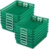 Really Good Stuff Plastic Desktop Paper Storage Baskets for Classroom or Home Use â 14âx10â Plastic Mesh Baskets Keep Papers Crease-Free and Secure â Black Baskets with White Handles (Set of 12)