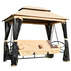 Garden Winds Custom Fit Replacement Canopy Top Cover Compatible with The Debora Gazebo 01-0884 Swing - Upgraded Performance RipLock 350 Fabric
