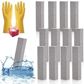 12Piezas de Piedras Pómez para La Limpieza, Pómez Limpiadores de Inodoros, Elimina la Calcificación y El Óxido para el Borde del Inodoro, Baño, Cocina, Piscina(Gris)