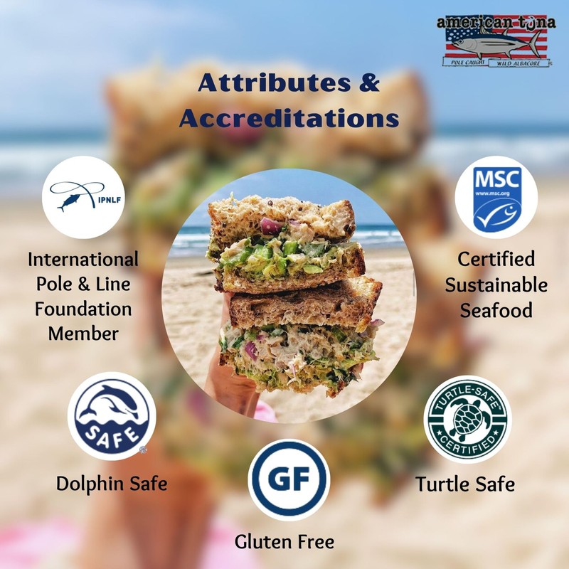 American Tuna Sushi-grade Wild Albacore Tuna Fish - with Sea