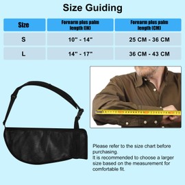 supregear Mesh Fabric Arm Sling Medical Shoulder Brace Adjustable Lightweight Rotator Cuff Support for Injured Arm Elbow Wrist Hand, Suitable for Left/Right Arm