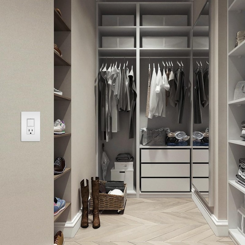 Legrand radiant RCD38WCC6 15 Amp Combination 2-in-1 Decorator Rocker Light