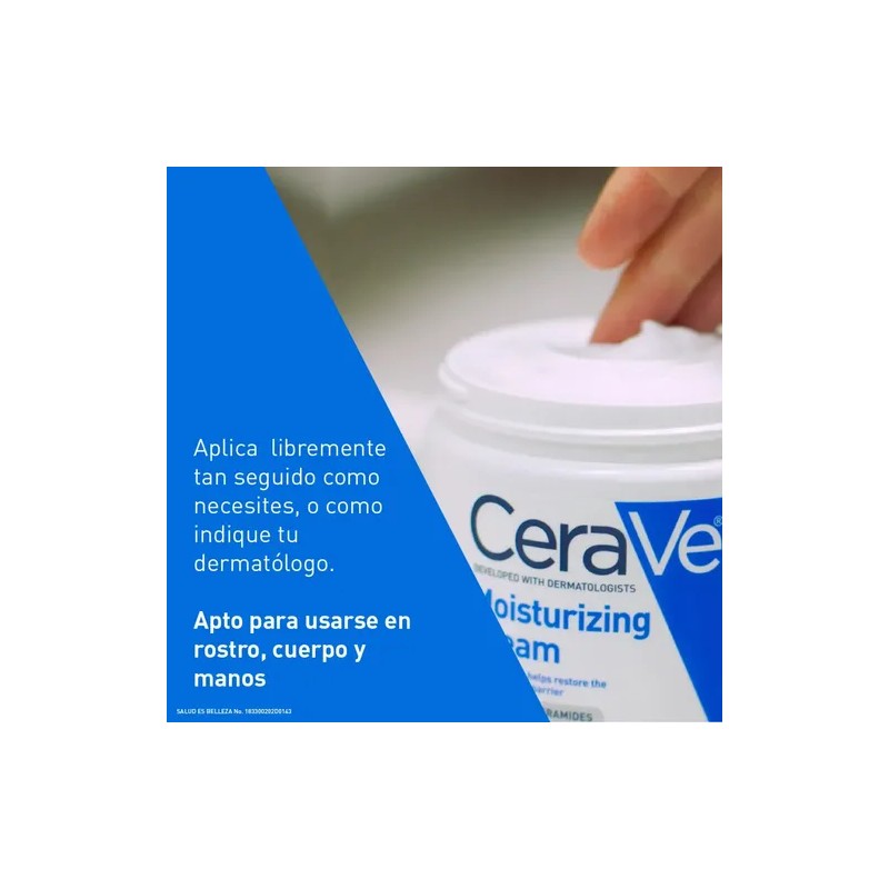 Cerave Crema Hidratante Facial Corporal Piel Seca Muy 454