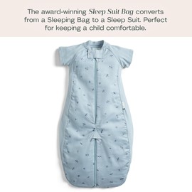 ergoPouch Baby Sleep Sack 1.0 TOG, Sleep Suit, Cozy Transition from Swaddle, Ideal for Nighttime Temperature Control, Unisex (3-12 Months, Dragonflies)