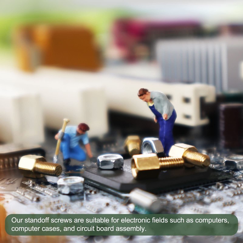 YOKIVE 30 Pcs M3 Spacers, Brass Hex PCB Standoffs Nuts,