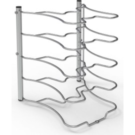 Simple Houseware Cabinet Pantry Pot and Pan Organizer Holder Rack, Chrome