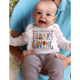 AGAPENG Baby Boy Thanksgiving Romper + Pant Set - 1st Thanksgiving Outfit, 12-18 Months, 2pcs