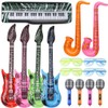 Inflatable Guitar Saxophone Microphone Balloons Musical Instrument Balloons Photo Booth